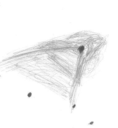 Zeichnung des Kometen von meinem Sohn